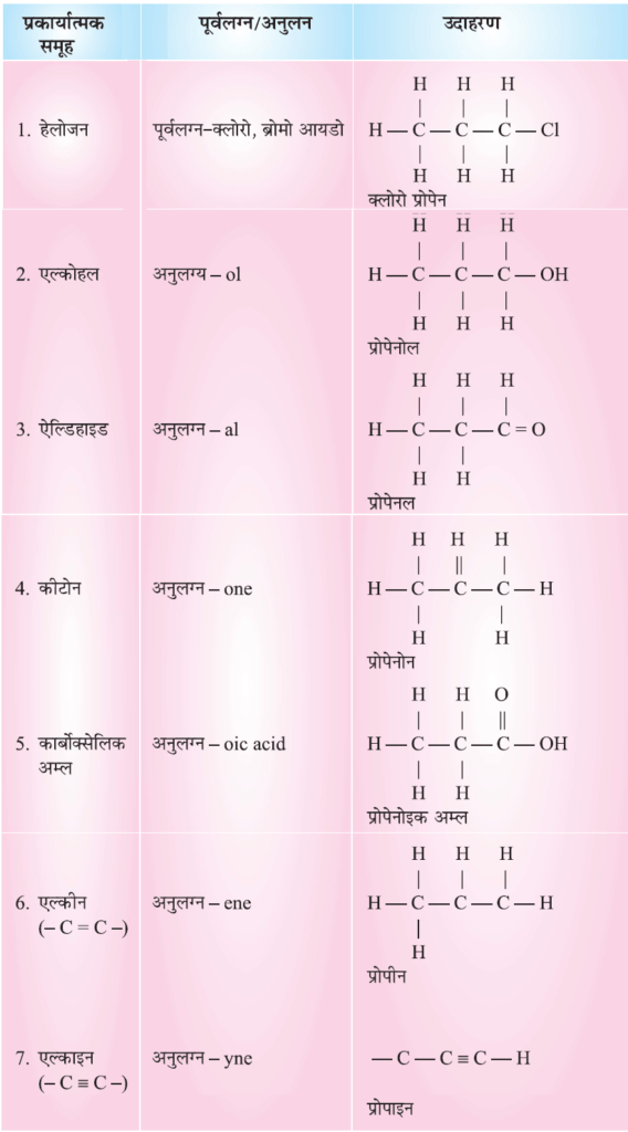कार्बन एवं उसके यौगिक- कार्बन यौगिकों की नाम पद्धति (Nomenclature of Carbon Compound):